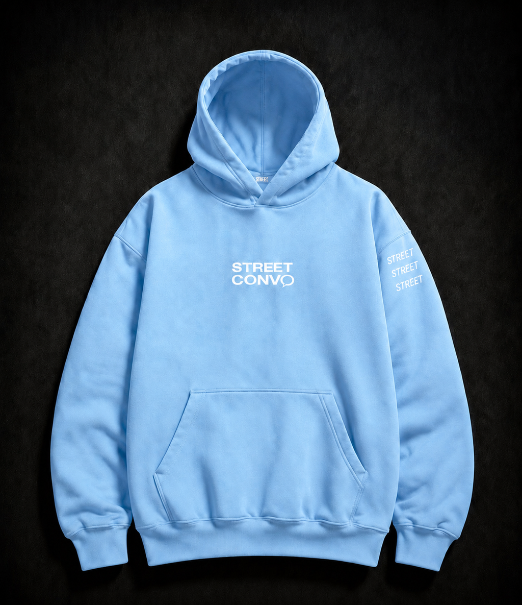 STREET CONVO Blue Motion Hoodie